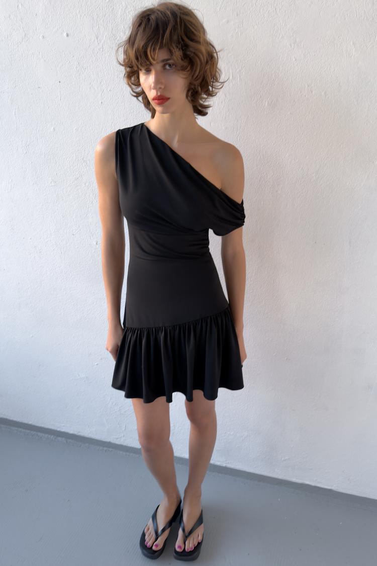 ASYMMETRIC SHORT DRESS - Zara product image