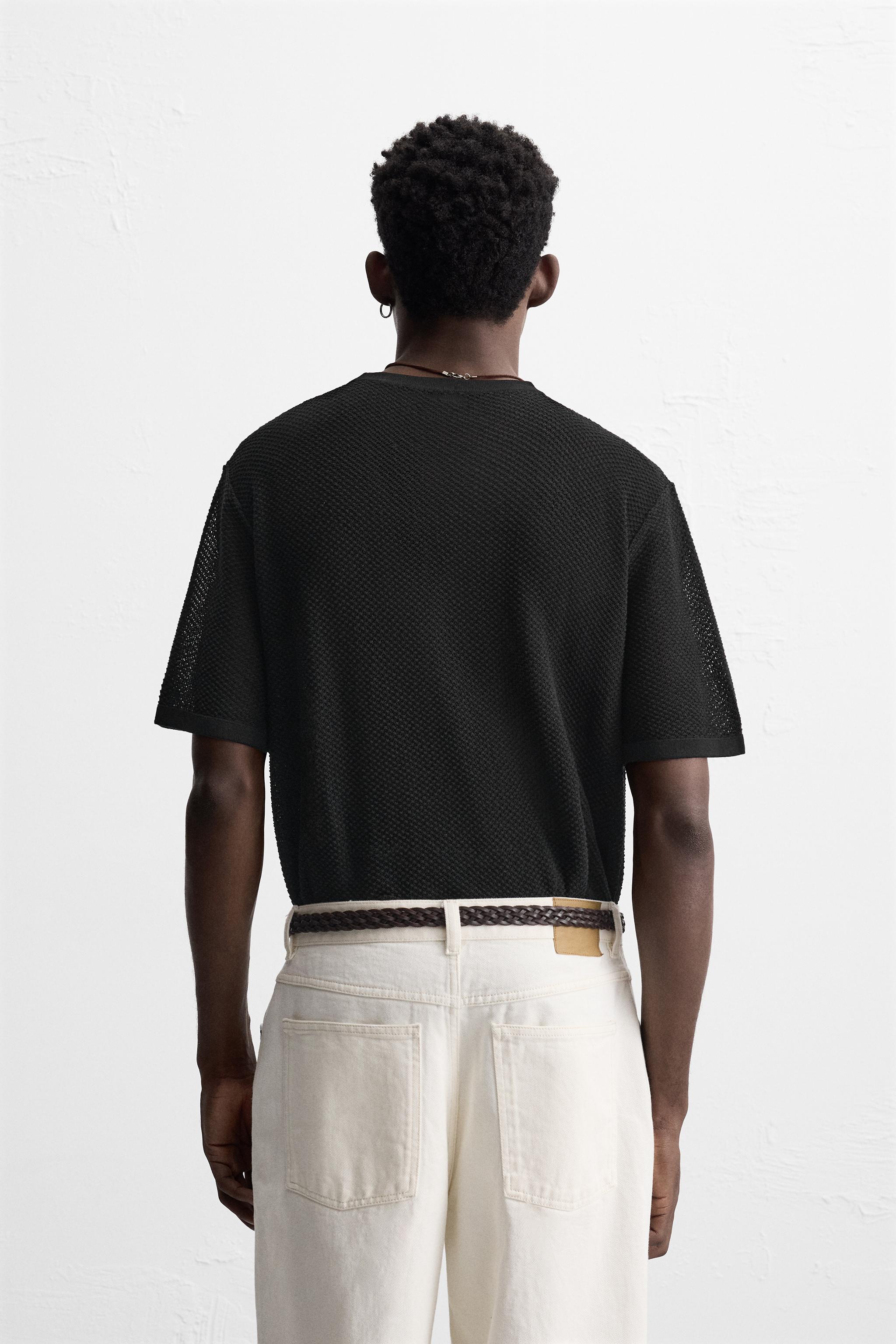 TEXTURED KNIT T-SHIRT