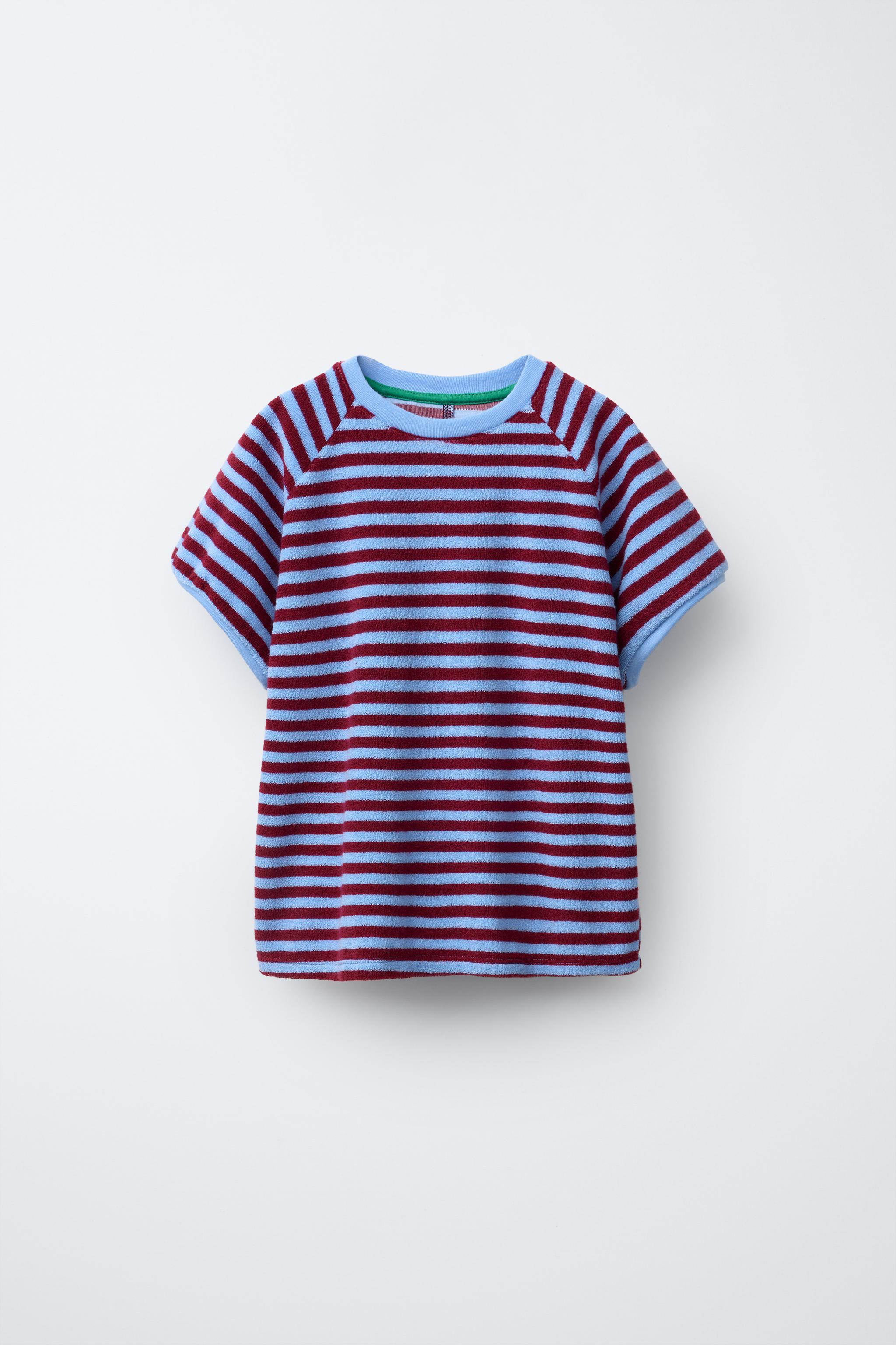 STRIPED TERRYCLOTH T-SHIRT