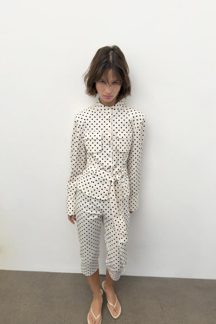 POLKA DOT CAPRI PANTS - Zara product image