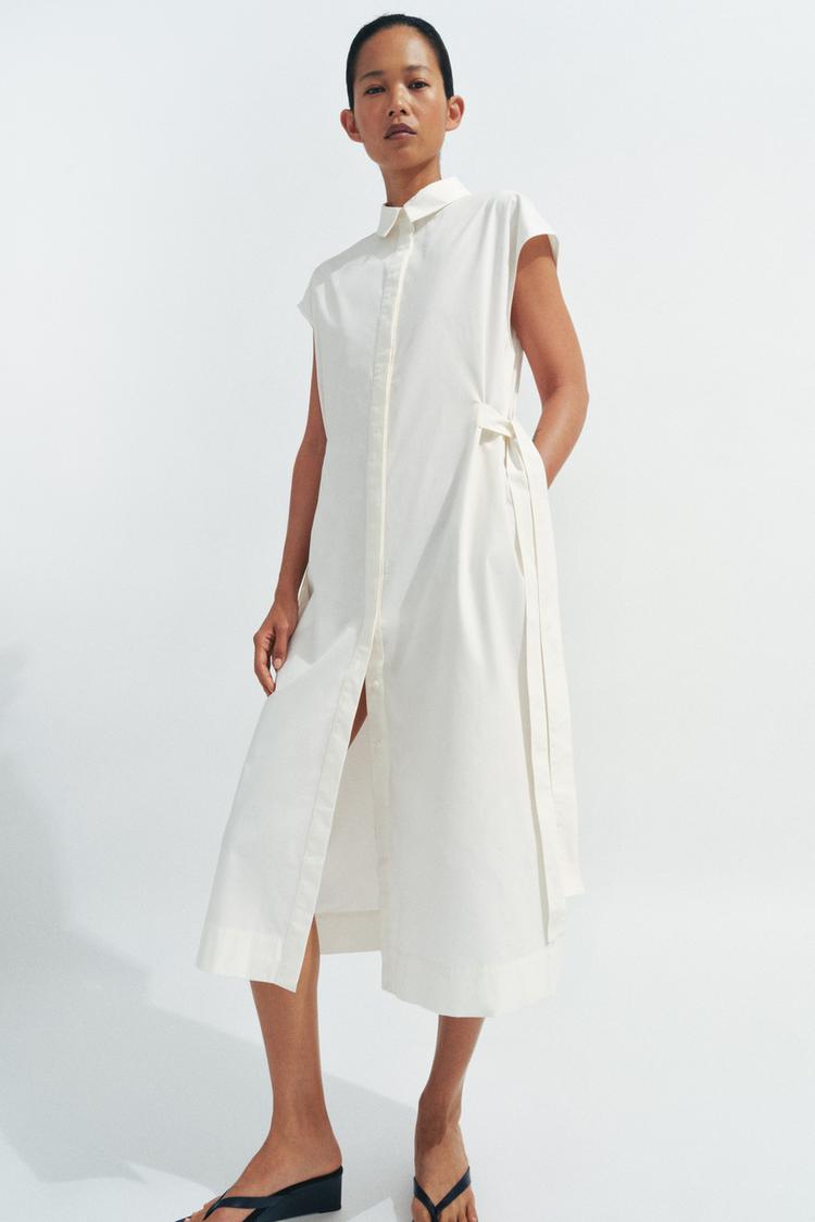 TIED SHIRT DRESS ZW COLLECTION - Zara product image