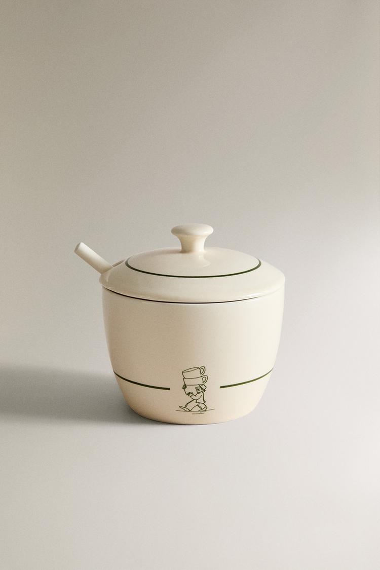 STONEWARE COFFEE SHOP SUGAR BOWL - Zara product image