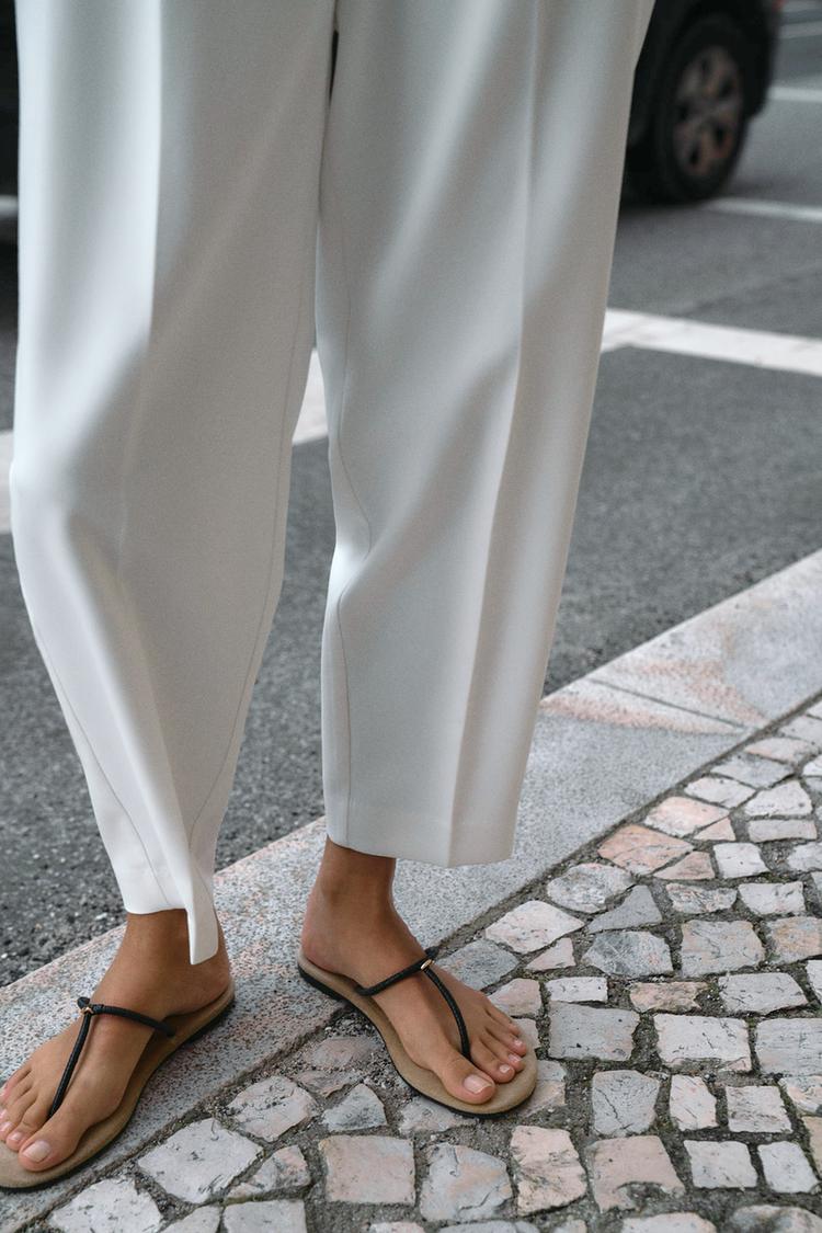 STRAPPY SLIDE SANDALS