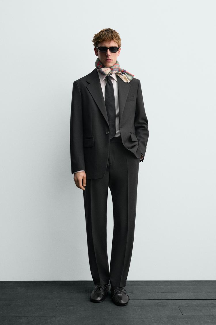 WOOL TUXEDO SUIT PANTS AARON LEVINE X ZARA - Zara product image