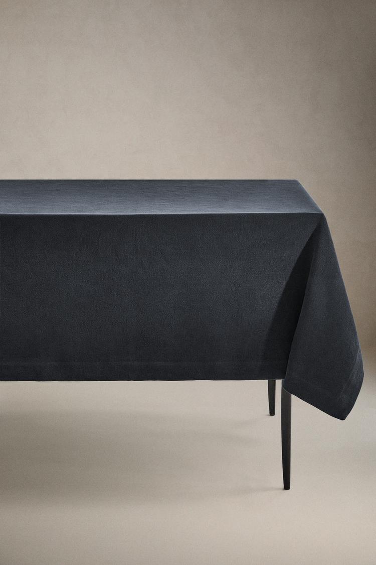 HEAVY COLORED LINEN TABLECLOTH