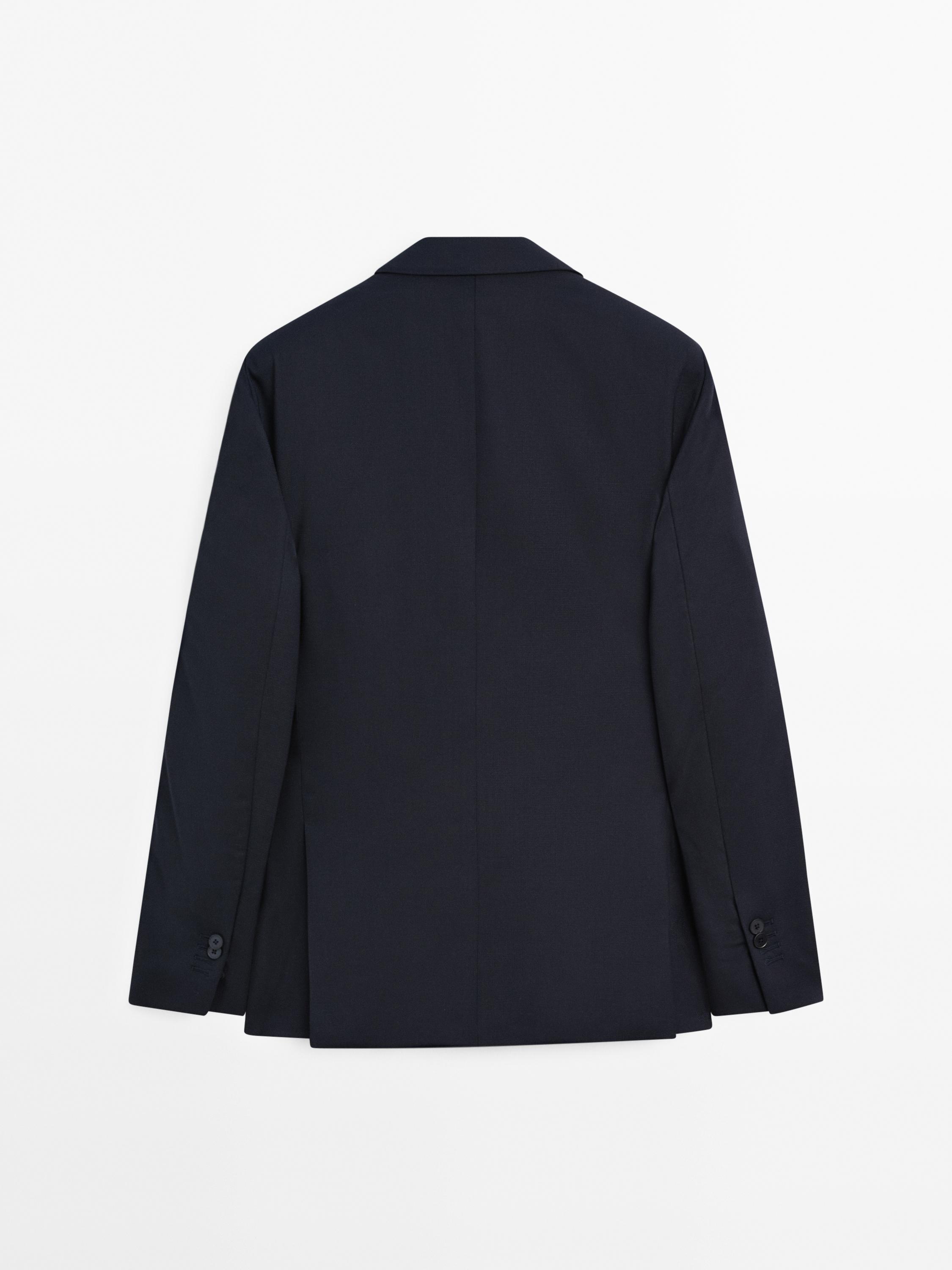 Blazer en laine mélangée