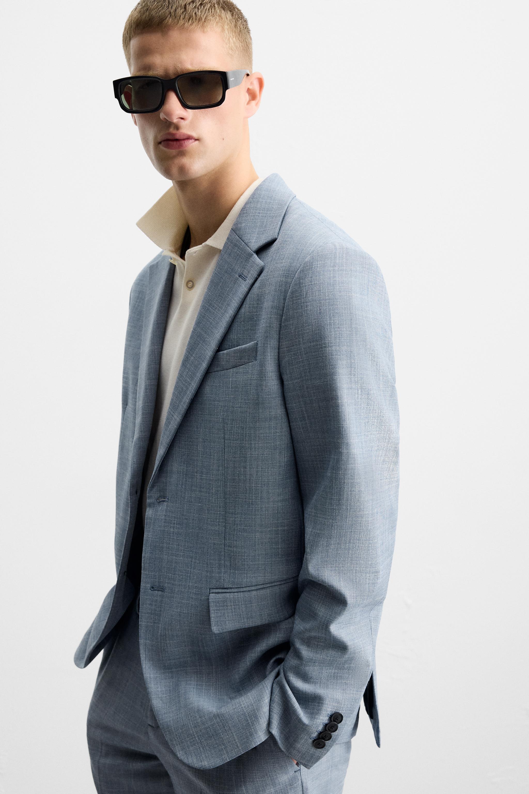 TEXTURED SUIT BLAZER