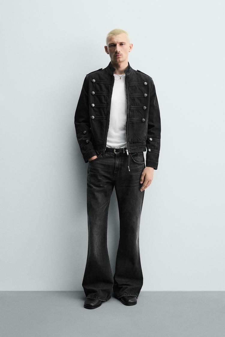 DENIM JACKET WITH FIREMAN CLASPS - Zara product image