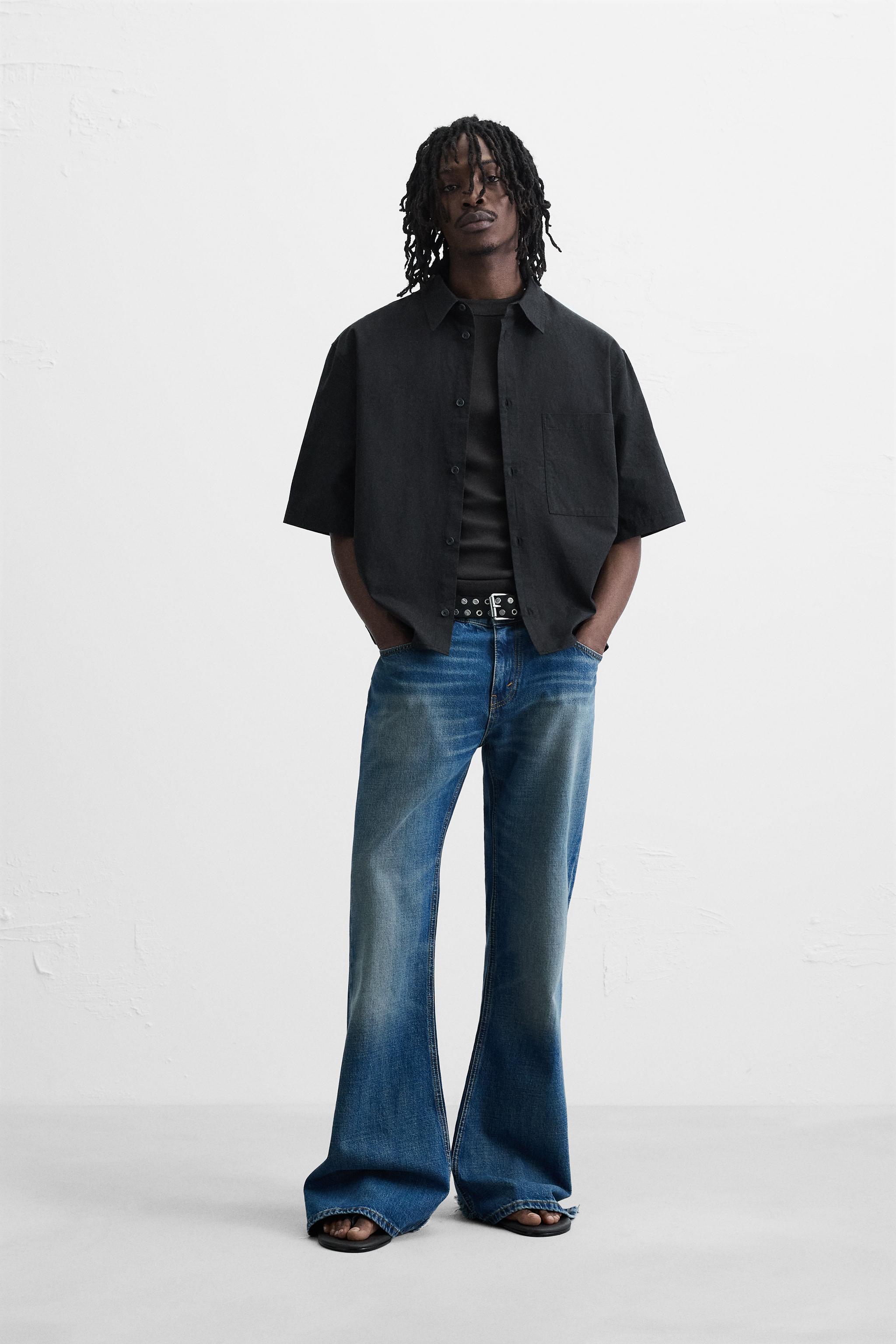 COTTON LINEN JACQUARD SHIRT