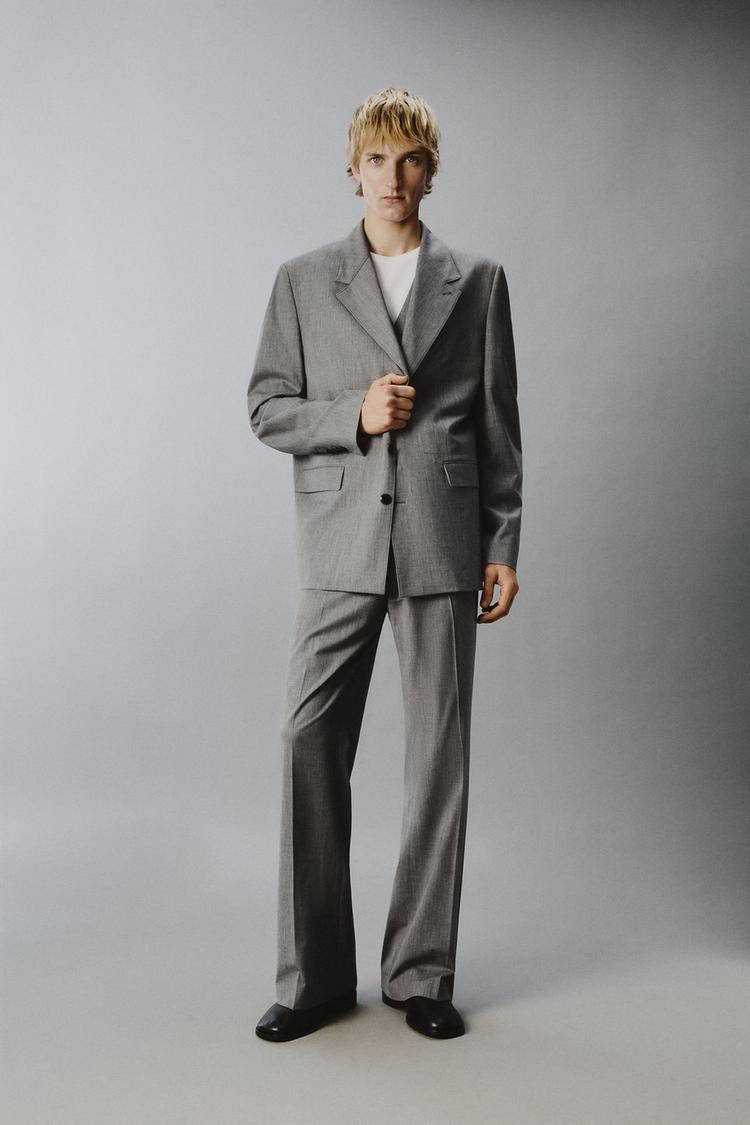 LIMITED EDITION STRIPED FLARE SUIT PANTS - Zara product image