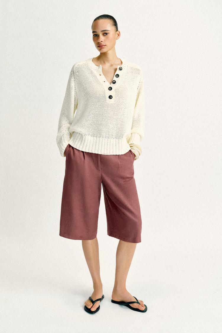 BUTTON KNIT JUMPER - Zara product image