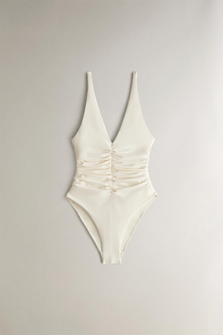 GATHERED BEACH SWIMSUIT - Zara product image