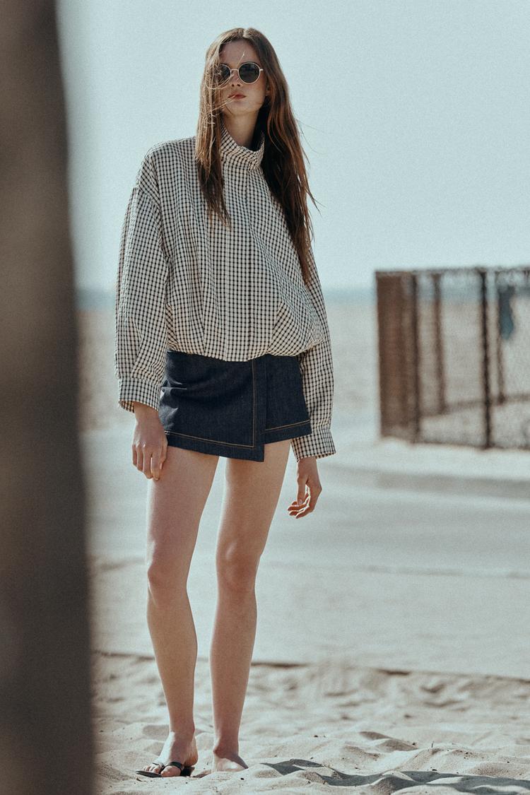 PLAID BOMBER JACKET - Zara product image