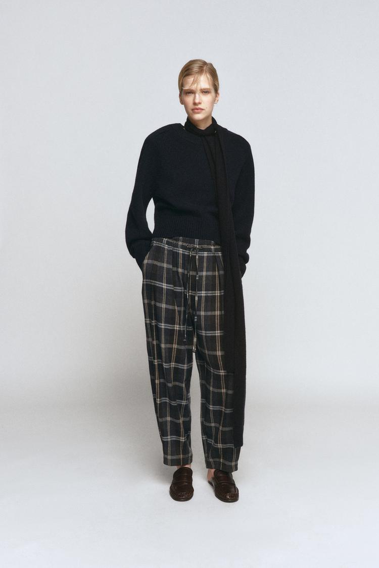 ZW COLLECTION PLAID PANTS - Zara product image