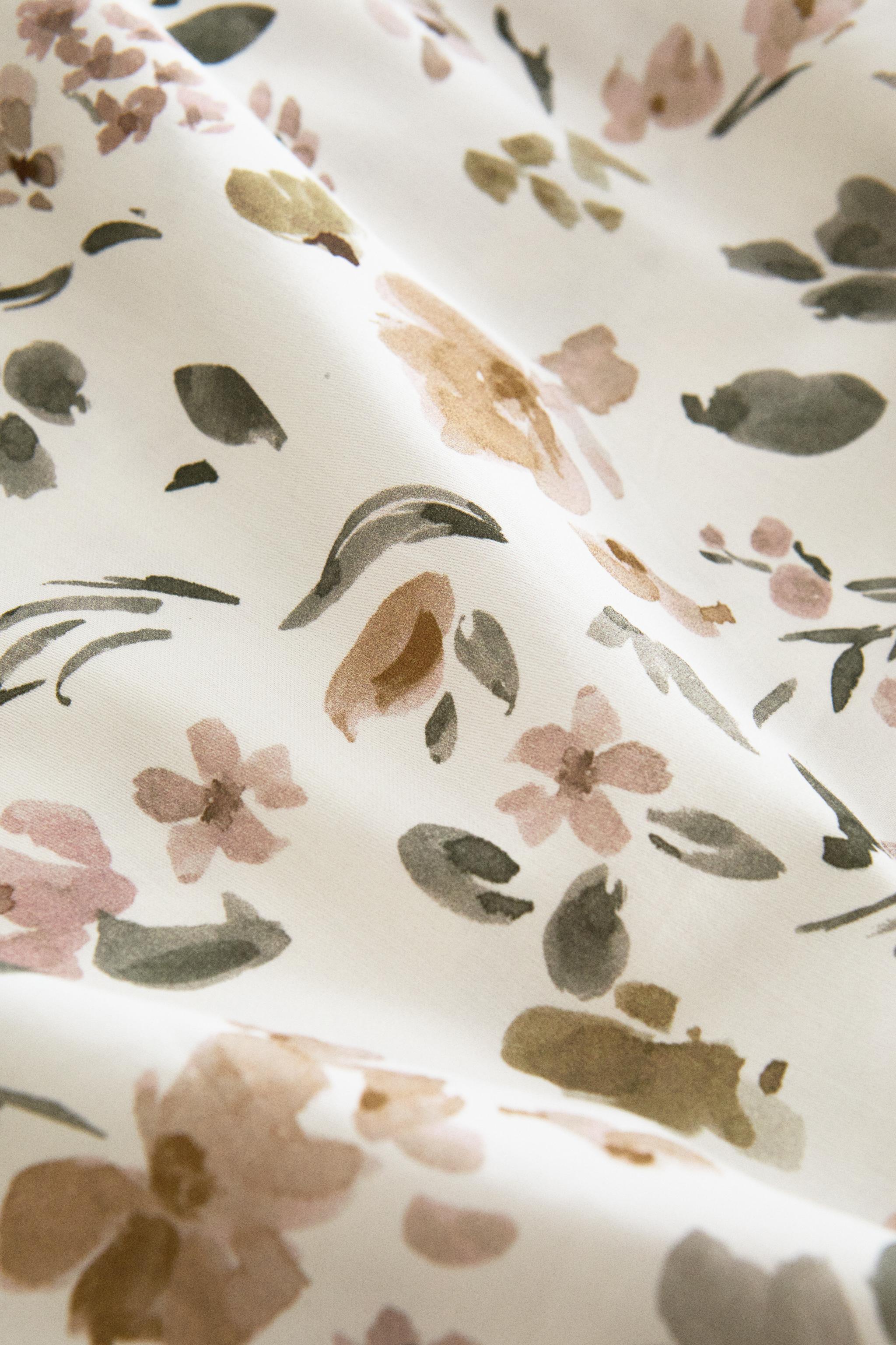 FLORAL PRINT SATEEN DUVET COVER