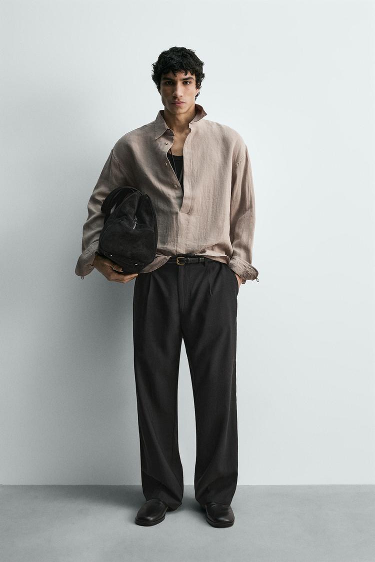 100% LINEN POLO SHIRT - Zara product image