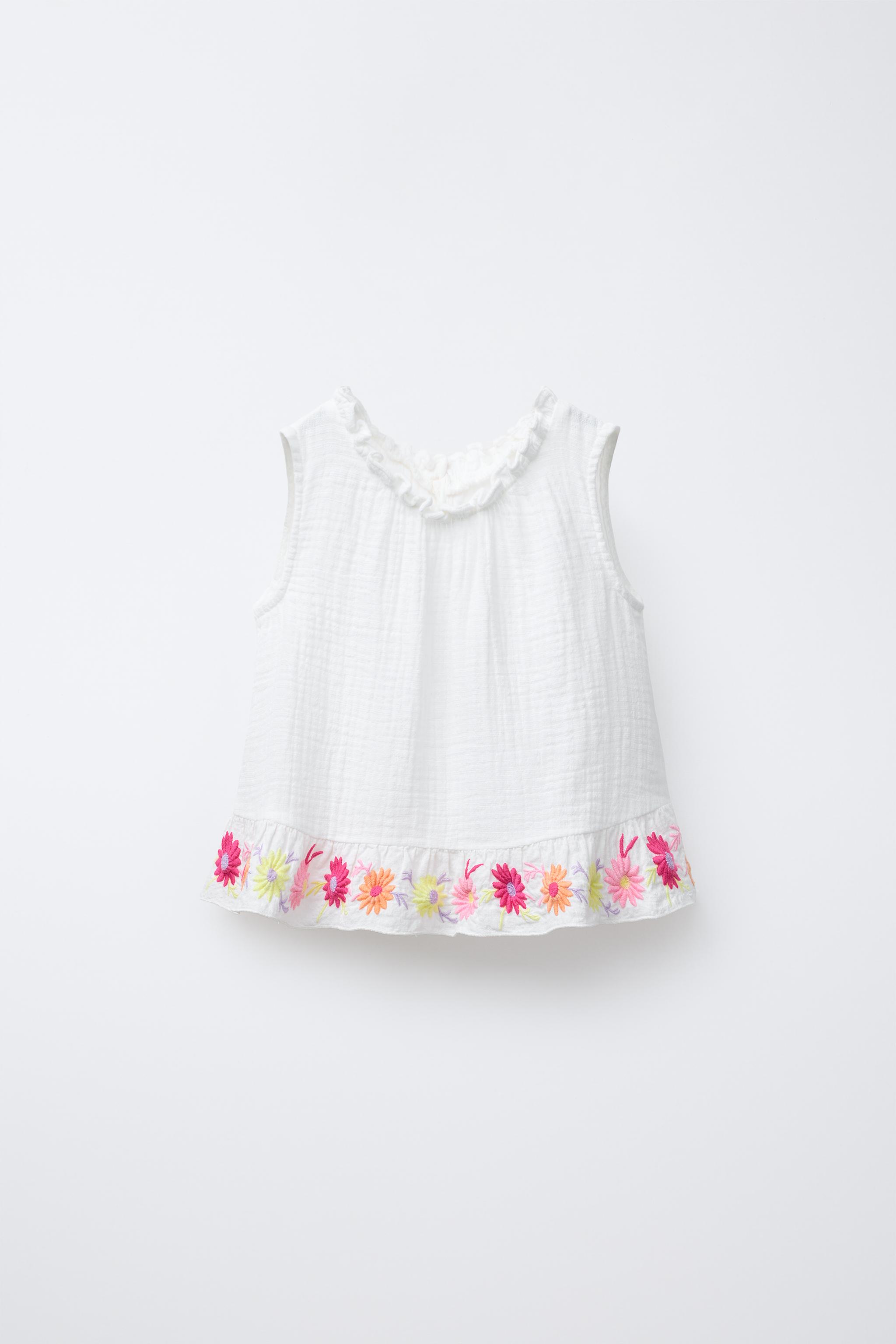 CHEMISE FLEURS BRODÉES
