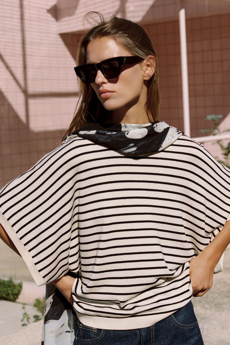 WIDE SLEEVE KNIT TOP - Zara product image