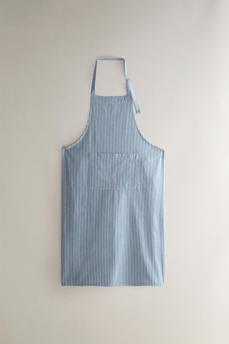 STRIPED COTTON APRON - Zara product image