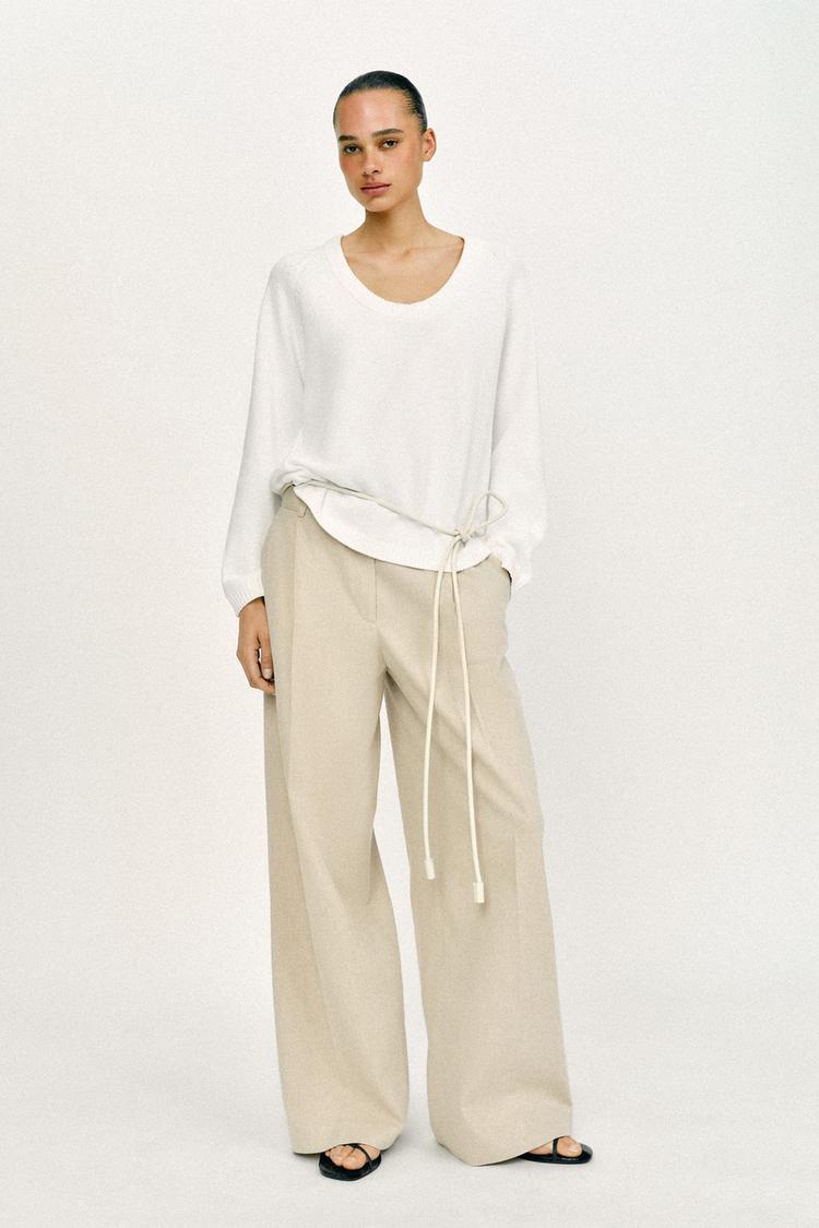 ROUND NECK KNIT SWEATER - Zara product image