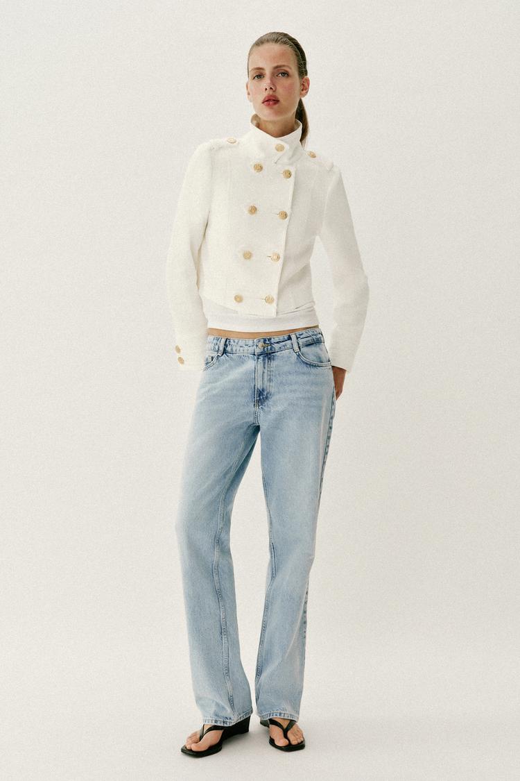 GOLD BUTTON WRAP JACKET - Zara product image