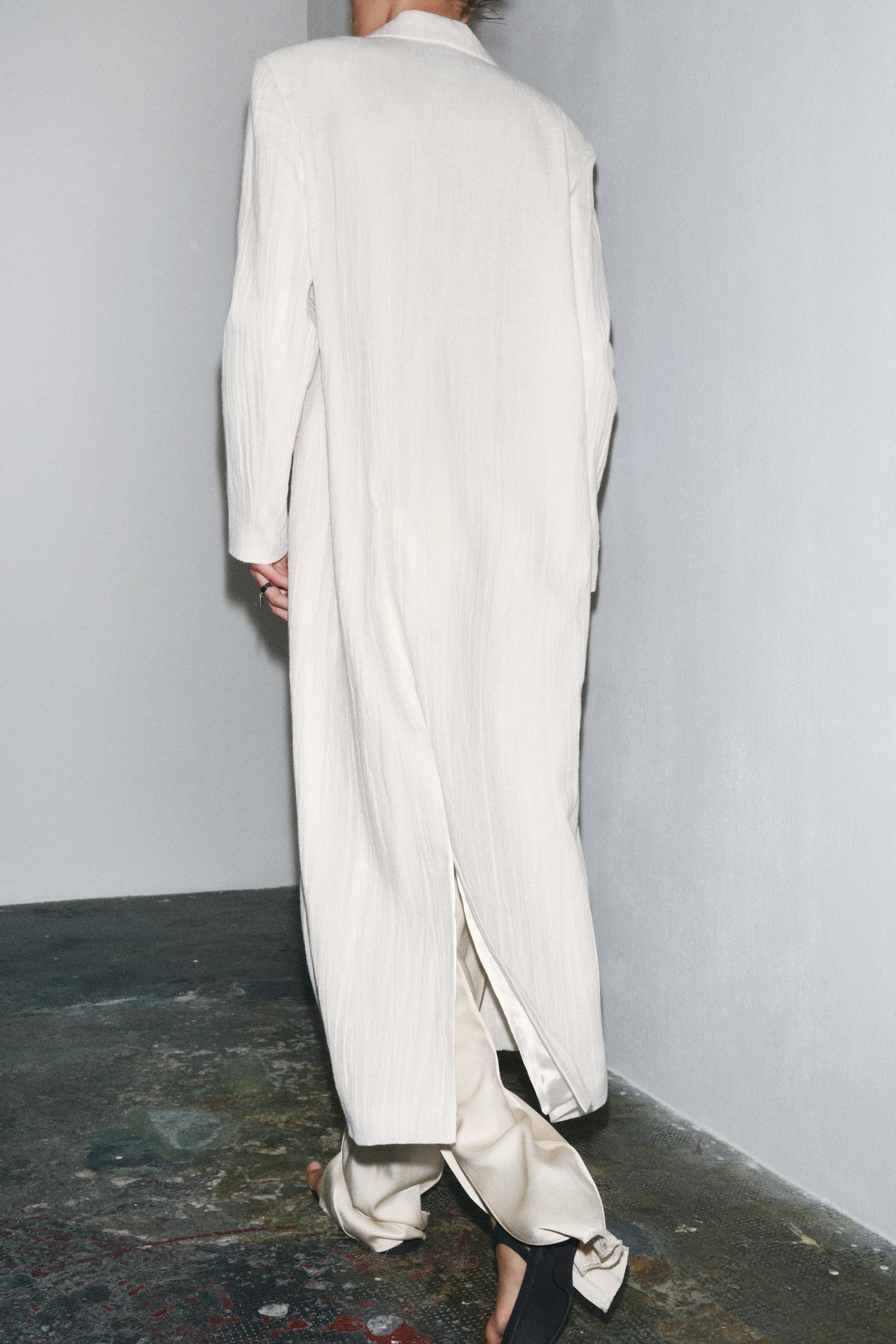 MANTEAU VESTE LONGUE EN LIN ZW COLLECTION