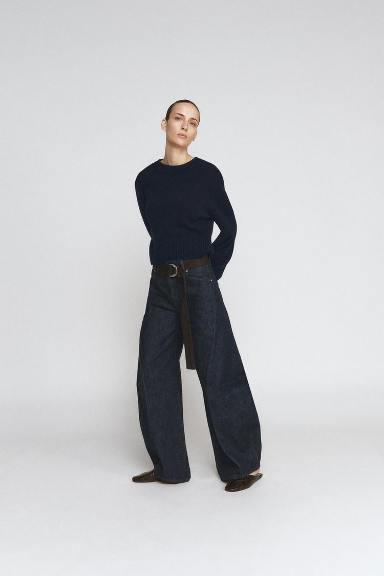 ZW COLLECTION BARREL BELT JEANS - Zara product image
