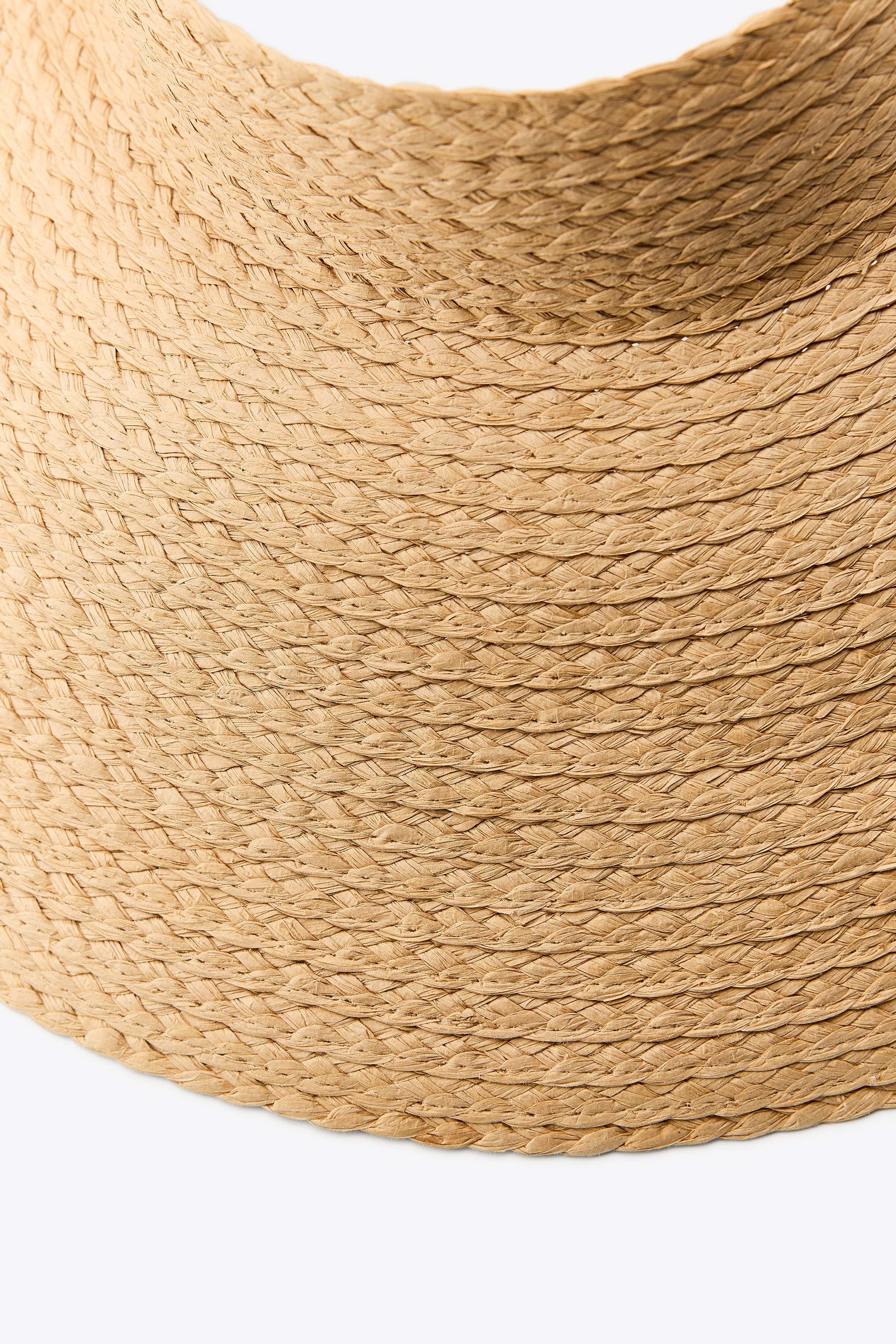 WIDE BRIM WOVEN VISOR