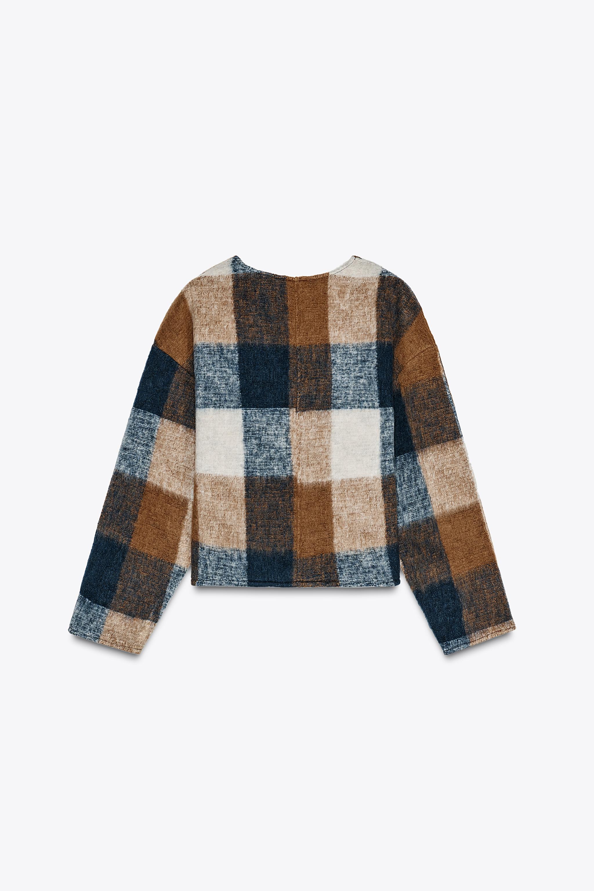 SWEAT À CARREAUX DOUX