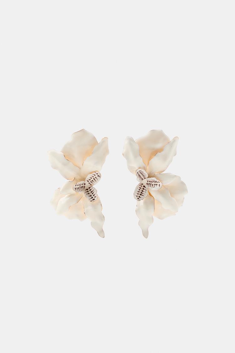 MAXI FAN FLOWER EARRINGS - Zara product image