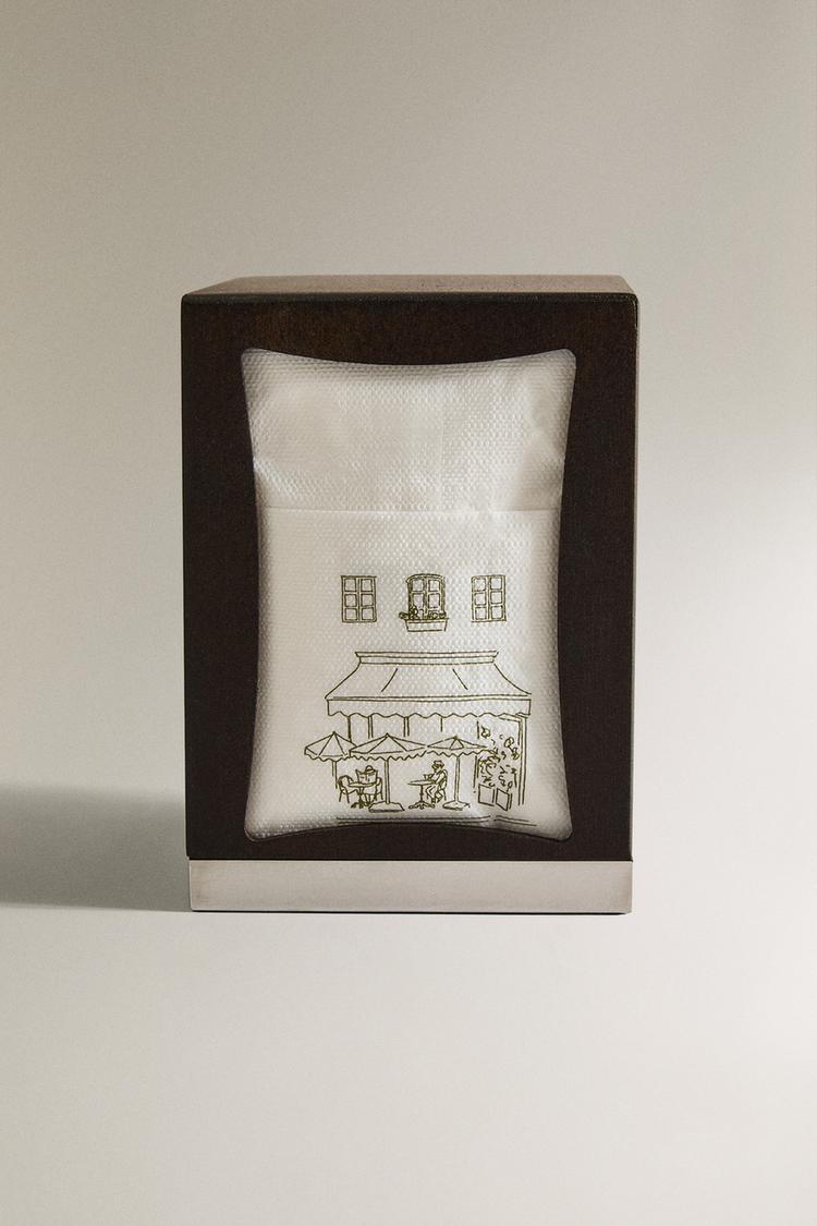 COFFEE NAPKIN HOLDER AND NAPKIN SET - Zara product image