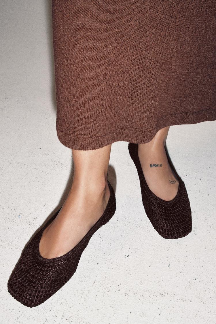 BRAIDED BALLET FLATS - Zara product image