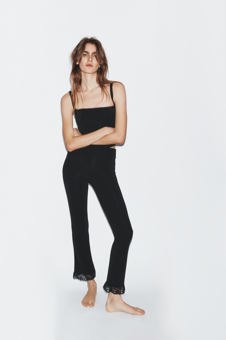STRETCH MINI FLARE PANTS - Zara product image