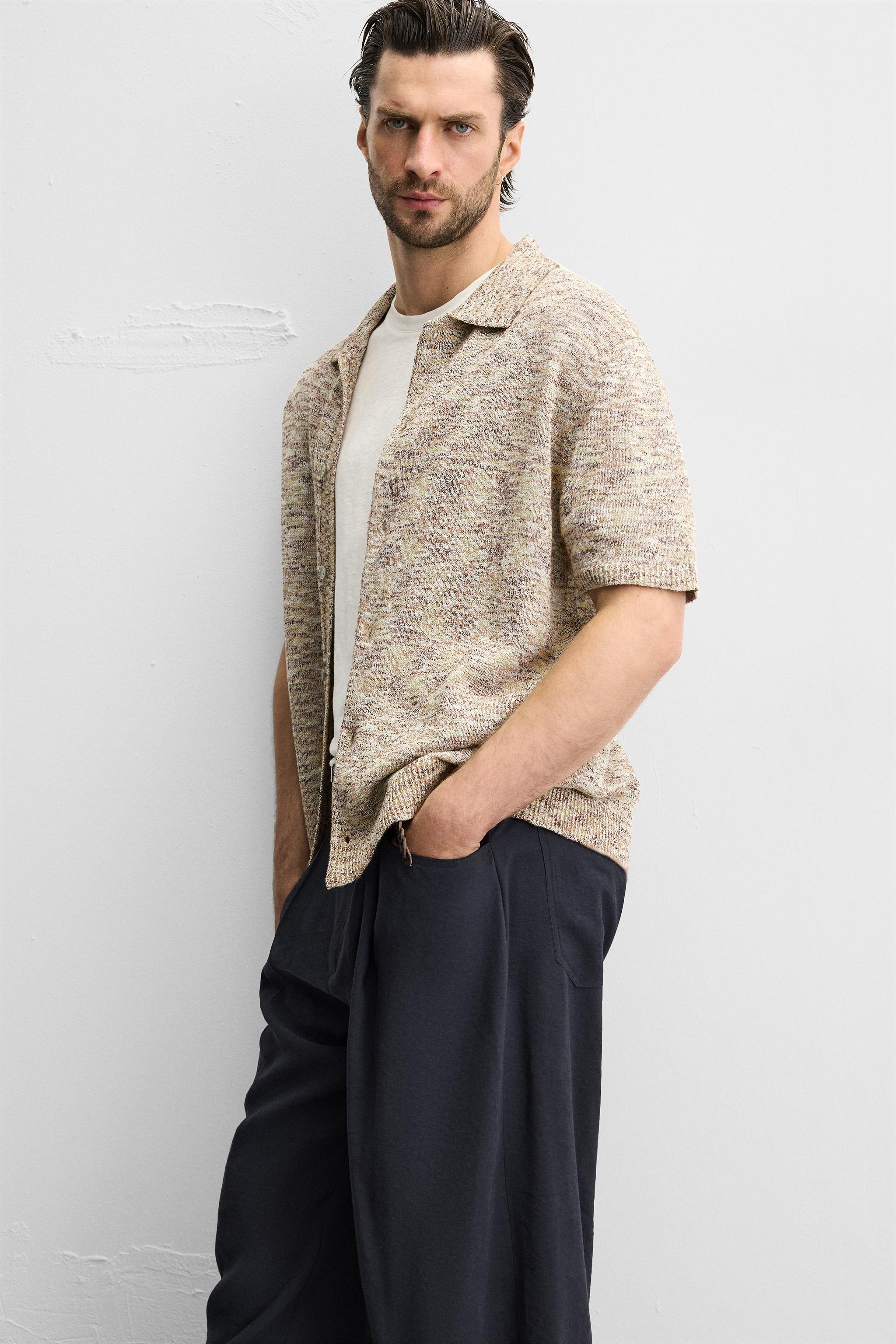 CHEMISE EN MAILLE À TEXTURE BOUCLÉ