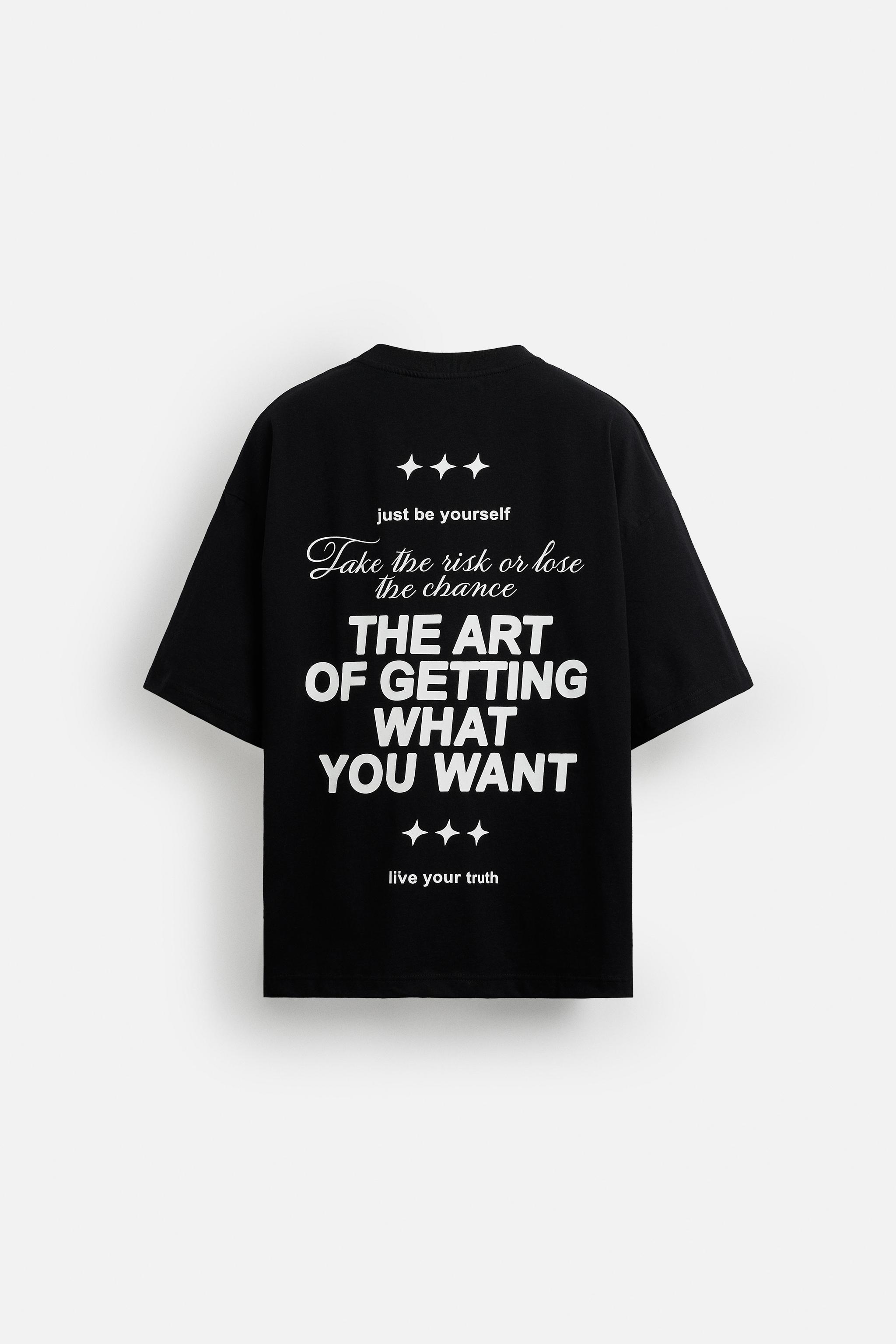 PRINTED TEXT T-SHIRT
