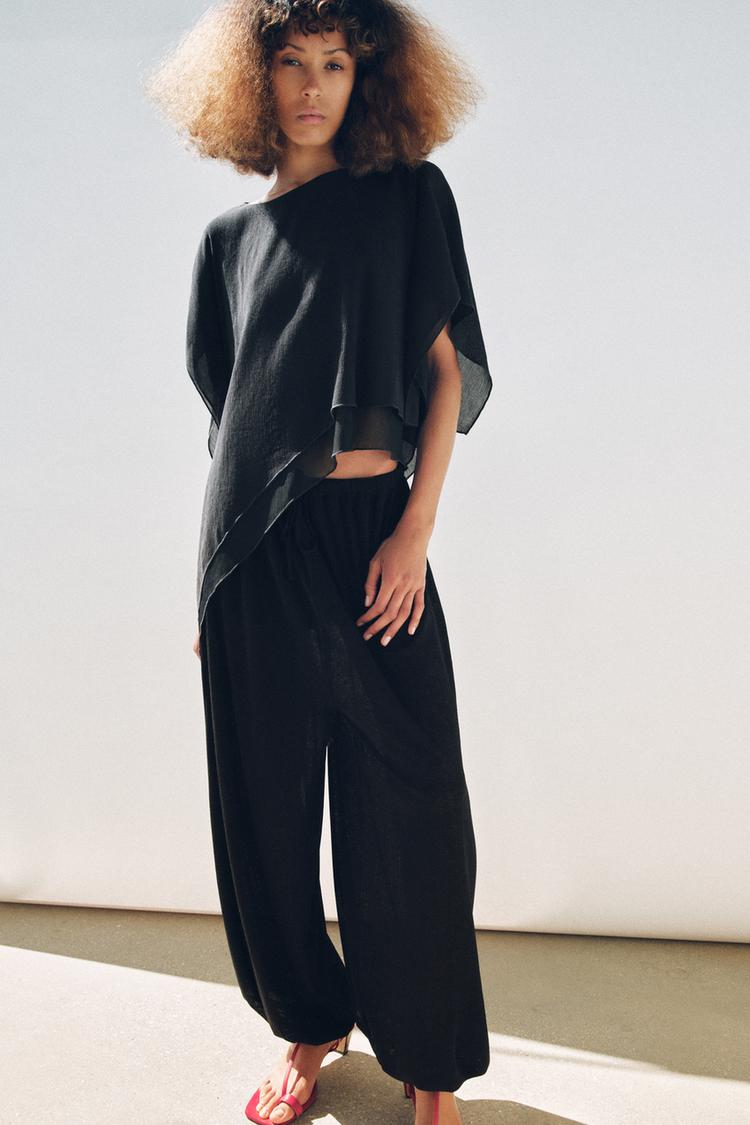ASYMMETRIC TEXTURED CAPE