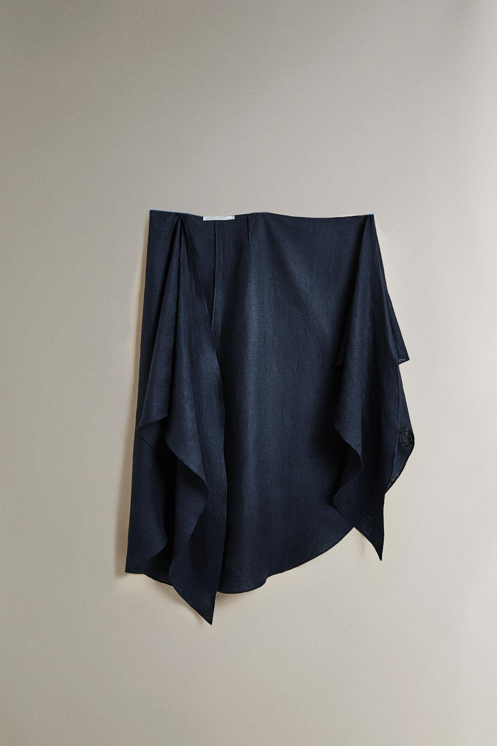 LONG LINEN BEACH SARONG WITH KNOT