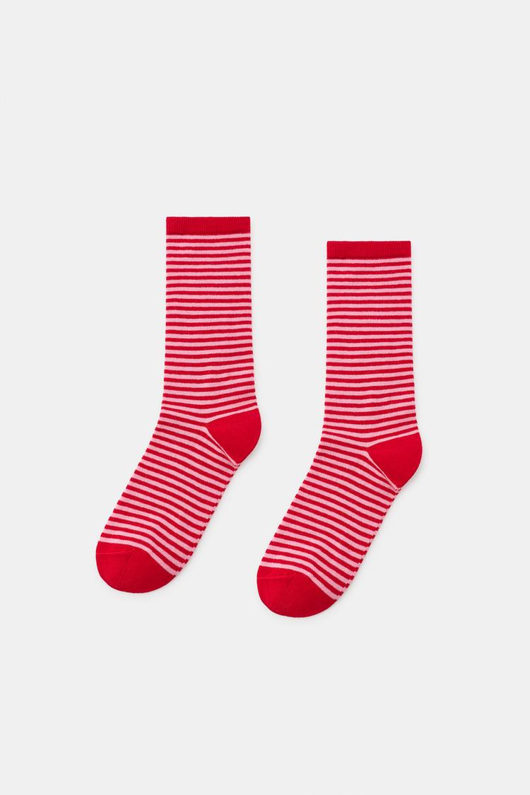 STRIPED JACQUARD SOCKS - Zara product image
