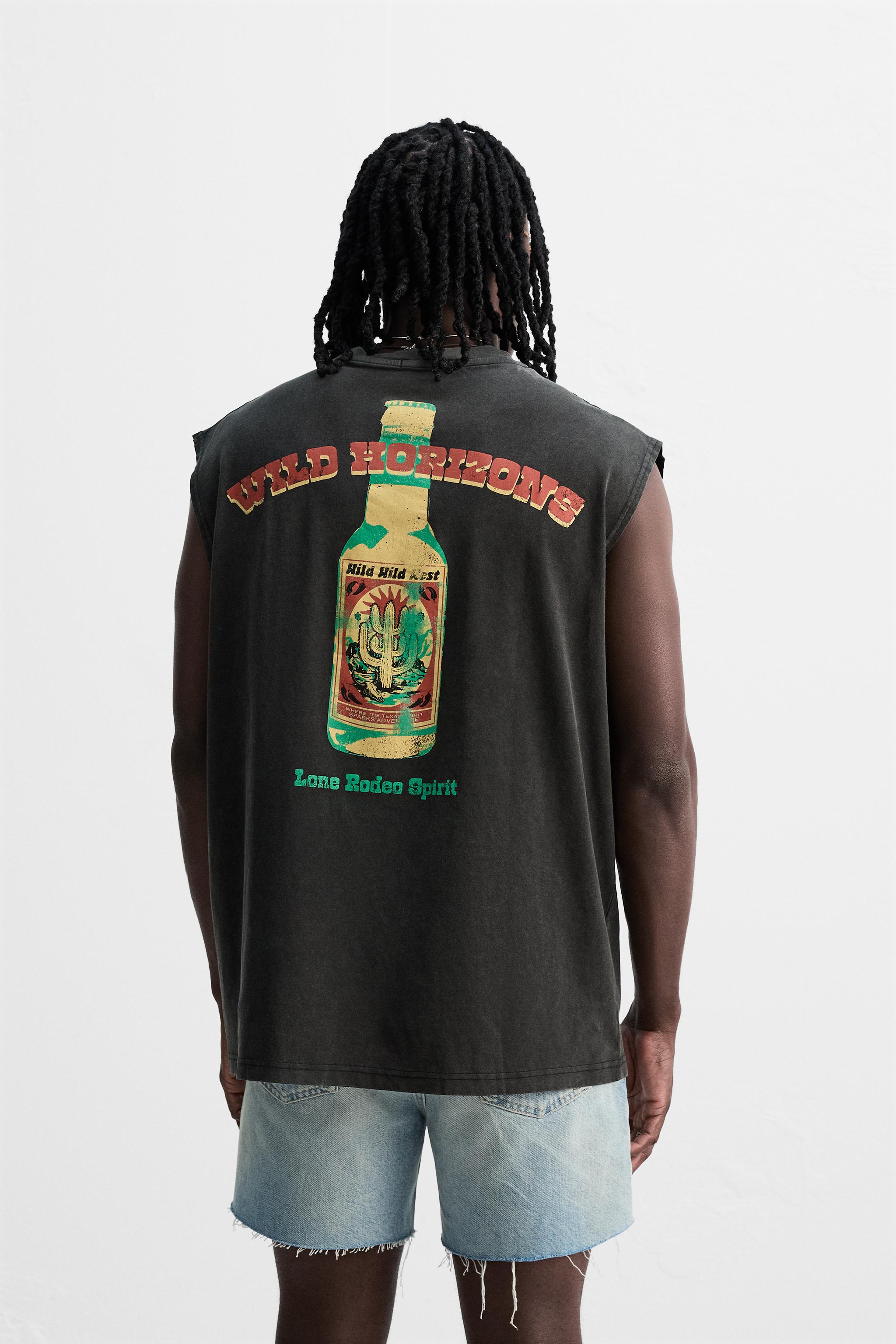 T-SHIRT DÉLAVÉ TANK IMPRIMÉS