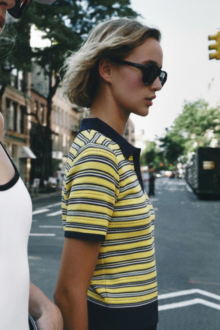 STRIPED KNIT POLO - Zara product image