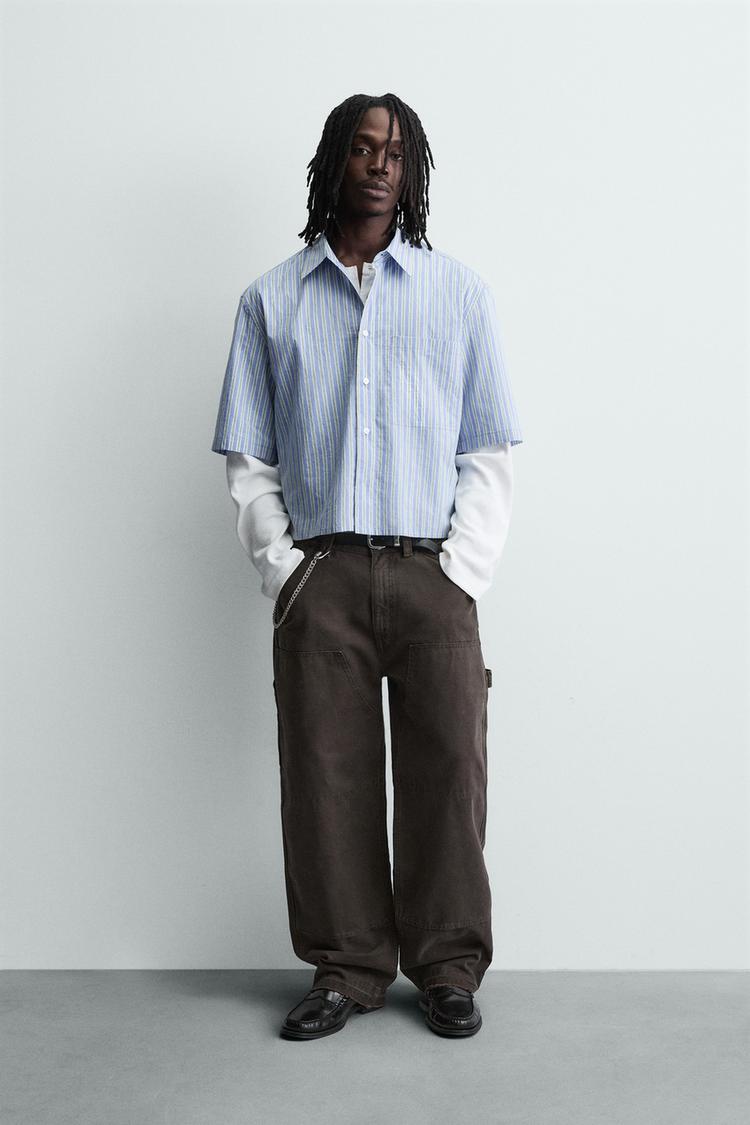 CONTRAST STRIPED SHIRT - Zara product image