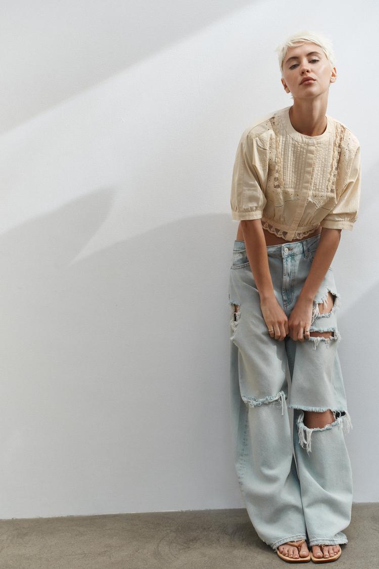 TRF MID-RISE BAGGY JEANS - Zara product image