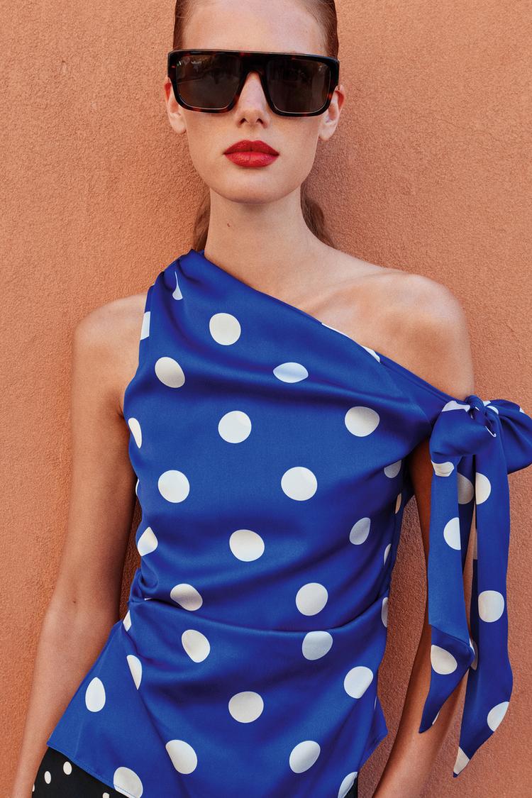 POLKA DOT BOW TOP - Zara product image