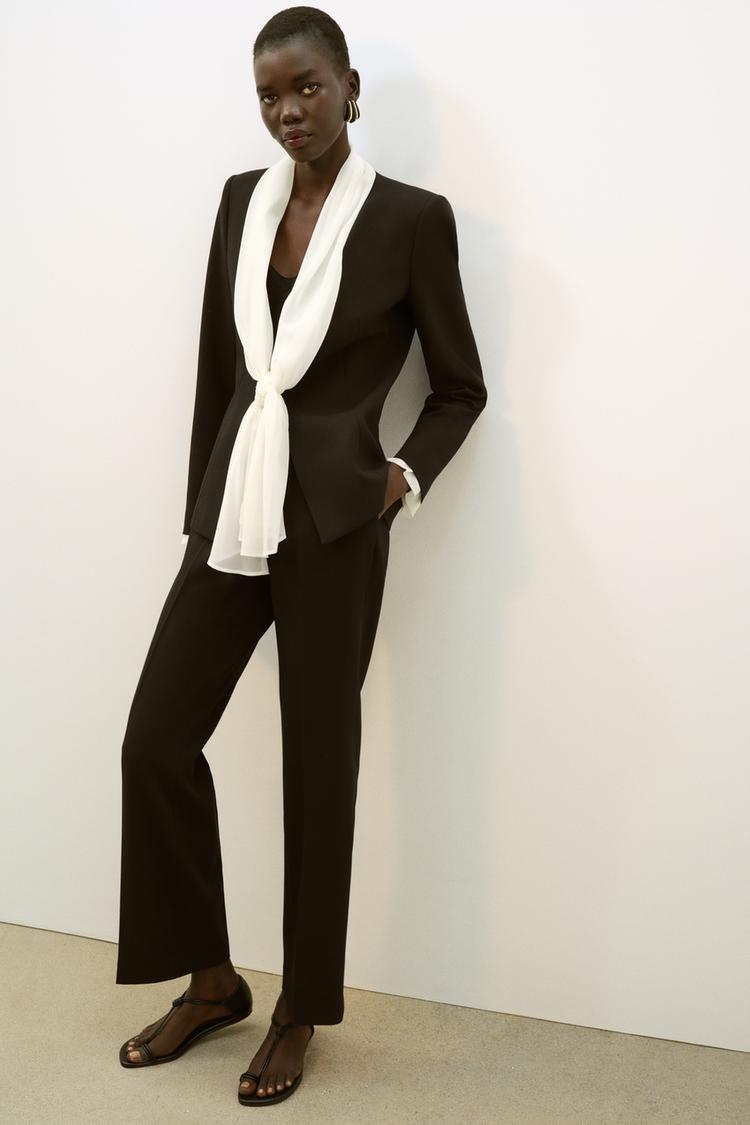 HIGH-WAISTED STRAIGHT LEG PANTS - Zara product image