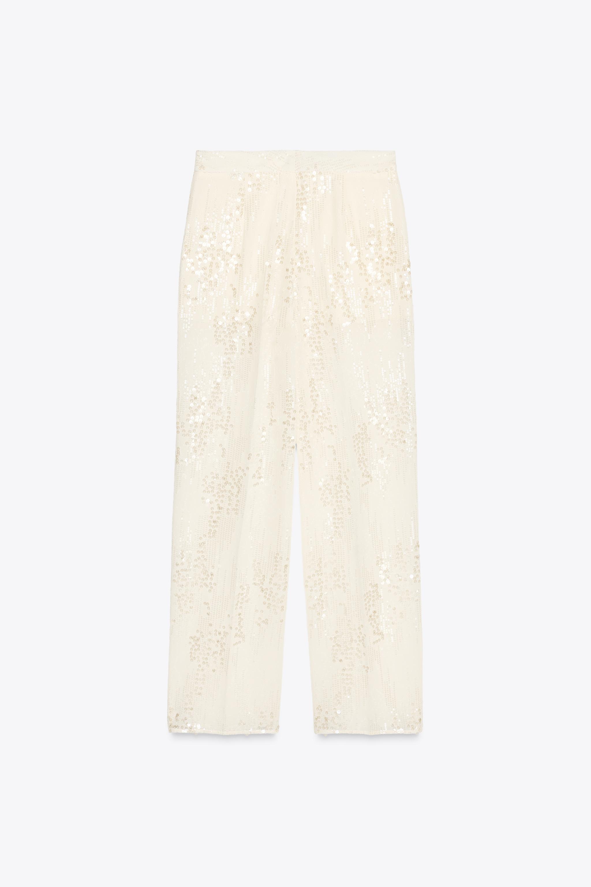 SEQUIN STRAIGHT LEG PANTS