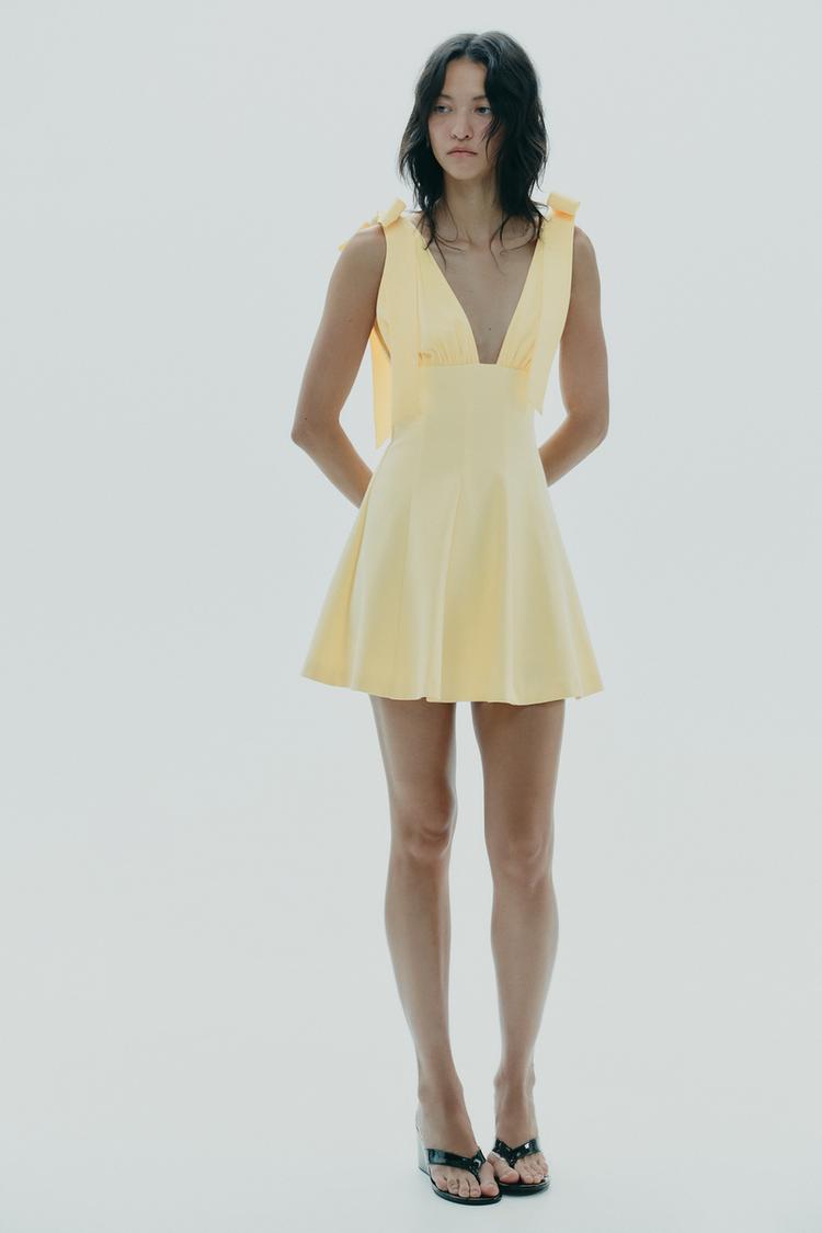 zara yellow short dress Yellow Zara Mini Dress by Zara