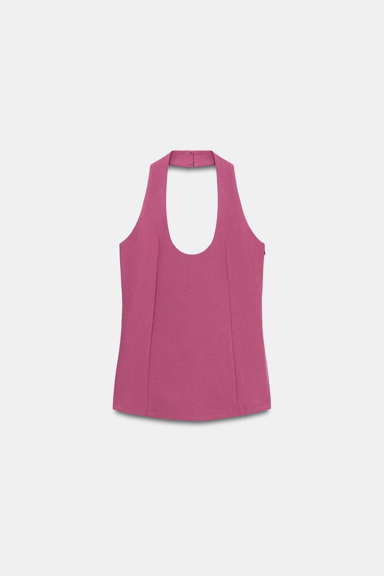 CREPE HALTER TOP - Zara product image
