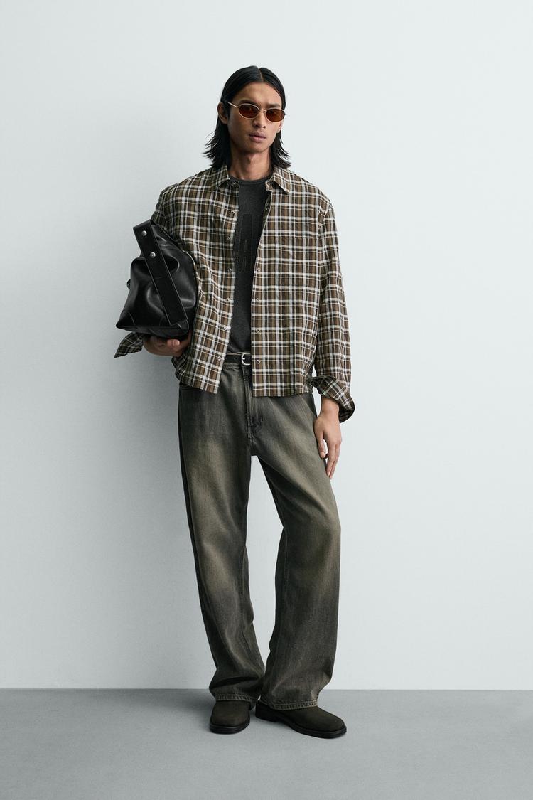 RELAXED FIT PLAID SHIRT - Zara product image