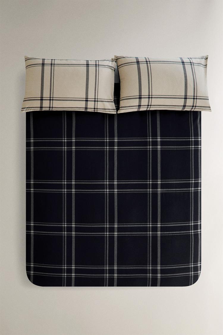 REVERSIBLE CHECK DUVET COVER - Zara product image