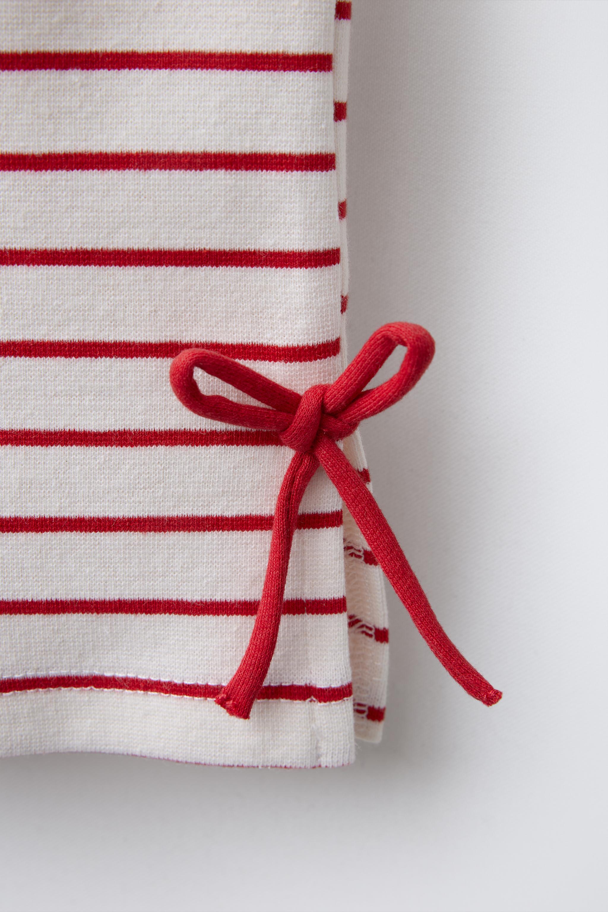 STRIPED BOW T-SHIRT